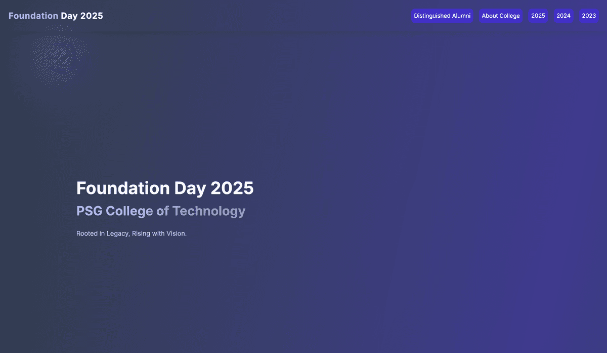 PSG Tech Foundation Day